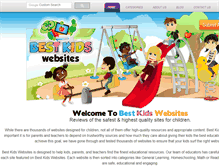 Tablet Screenshot of bestkidswebsites.com